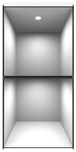 Vitrines d'exposition mobiles - verre trempé sécurit/aluminium L52 x P42 x  H180 cm - TORENCO